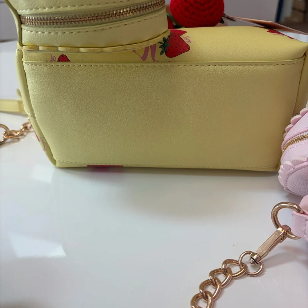 #101 NWT Juicy Couture All 3 Blue,Pink,and Yellow Sweet Strawberry Mini Tote Set - Picture 13 of 13